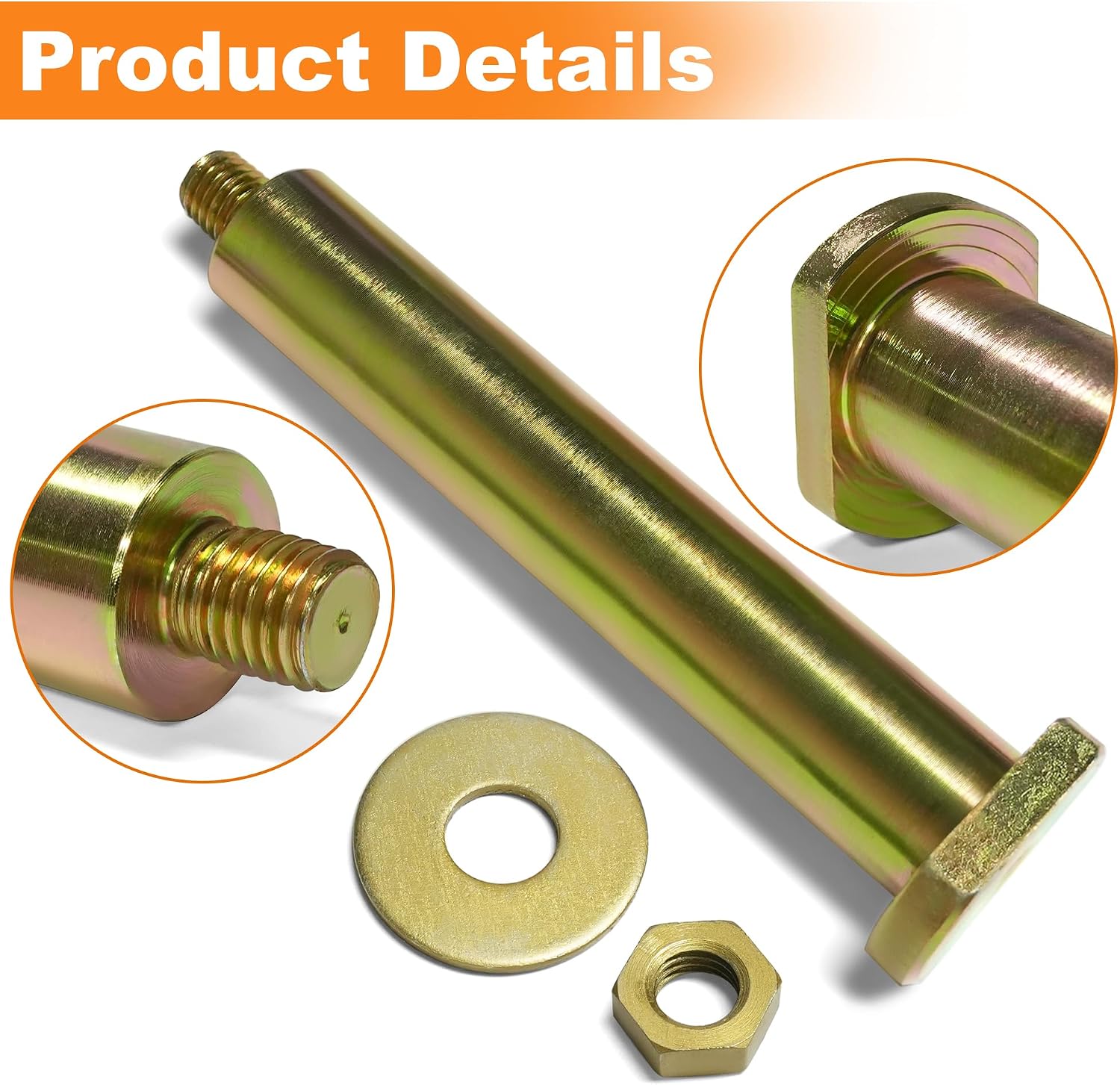 Horizontal Threaded Hinge Pin Kit for BOSS Snow Plow MSC09649 MSC04250