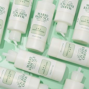 Mario Badescu AHA Body Lotion With Glycolic Acid - Moisturizing & Gentle Exfoliating Body Lotion for Softer, Youthful-looking Skin - Lightweight, Non-greasy Formula, 6 Fl Oz