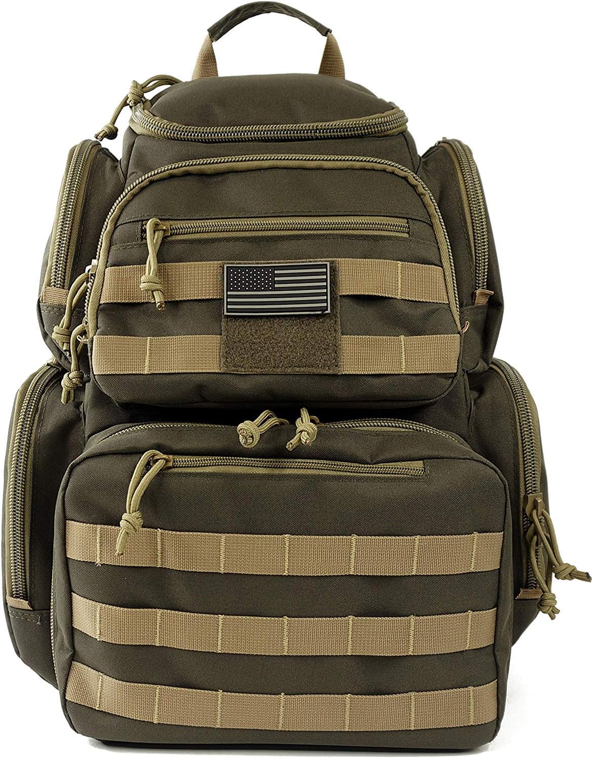 Tactical Shooting Range Backpack for Pistols HandgunsHeavy Duty Quality Gun Carrier Range Bag