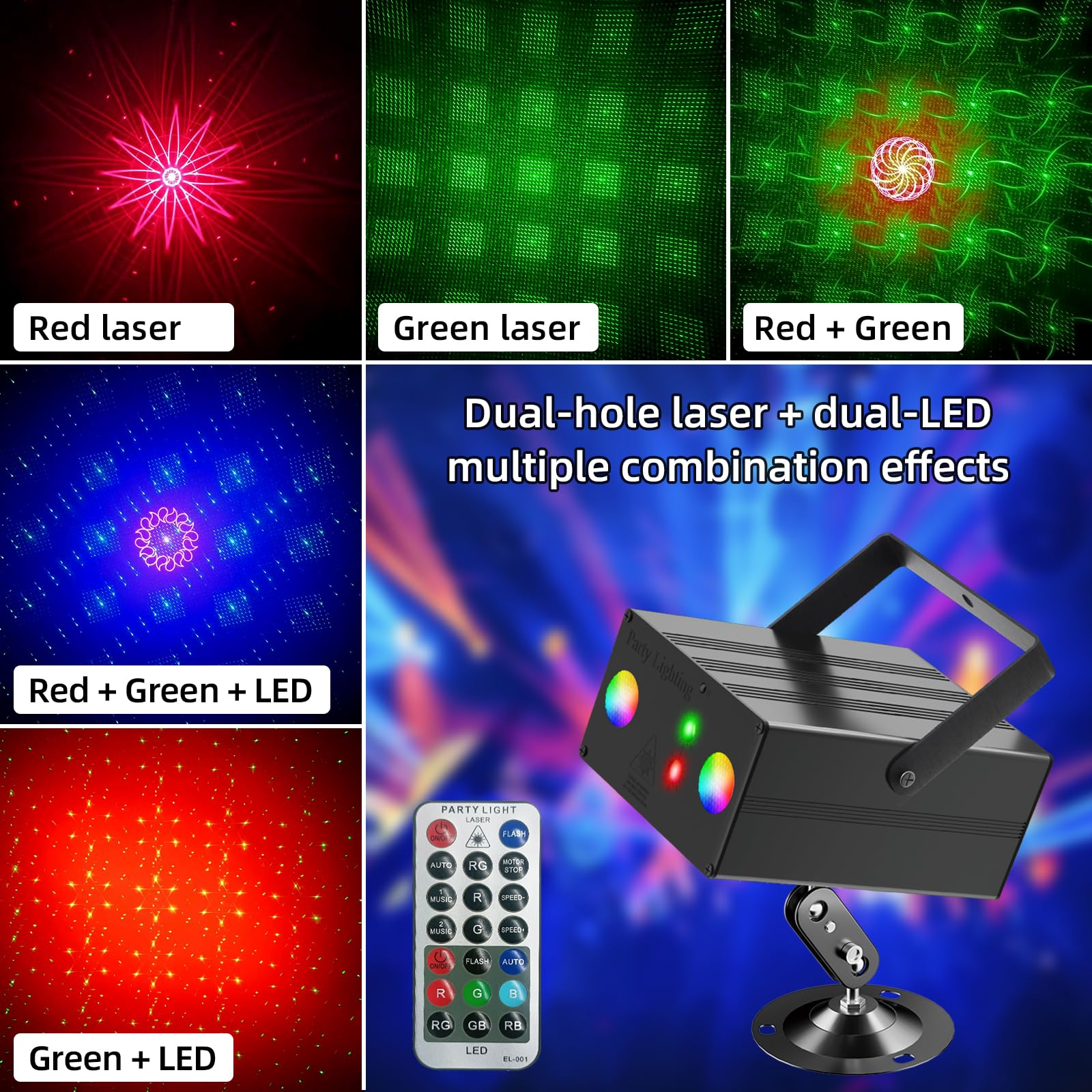 Éclairage festif, lumières disco pour DJ, boules à facettes, stroboscopes, projecteurs RGB/LED, télécommandes vocales. Idéal pour les clubs, bars, fêtes d'anniversaire, cinémas et éclairage de scène.