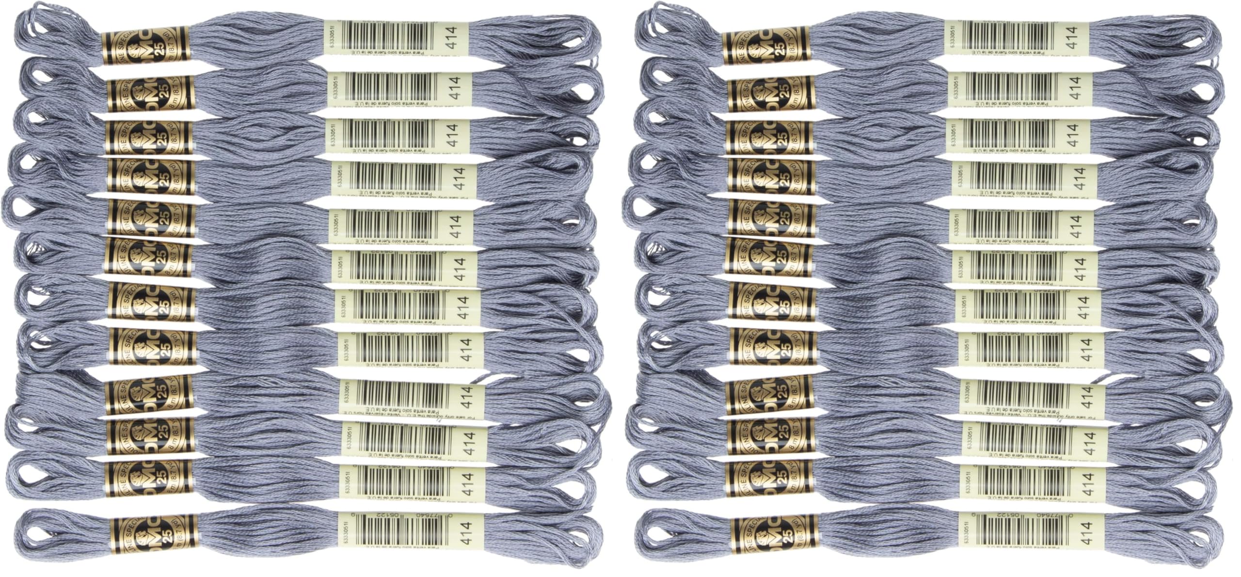 DMC 6-Strand Embroidery Cotton Floss, Dark Steel Grey (Pack of 2)