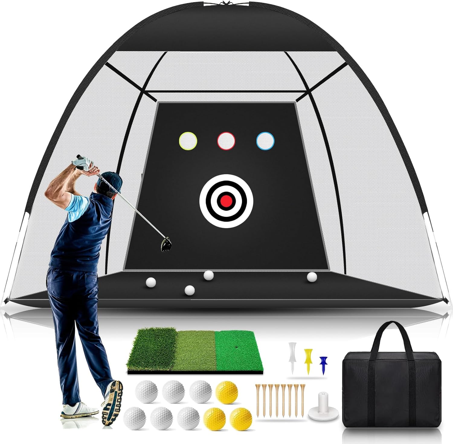 Golf Net, 10x7ft Golf Nets for Backyard Driving, Allin1