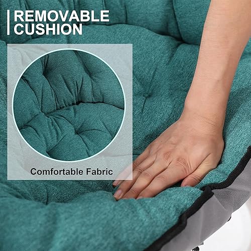 Miniatura 19 de Silla Moon Saucer, silla bohemia para sala de estar, bonita silla plegable bohemia redonda para dormitorio, ideal para adultos y adolescentes, color