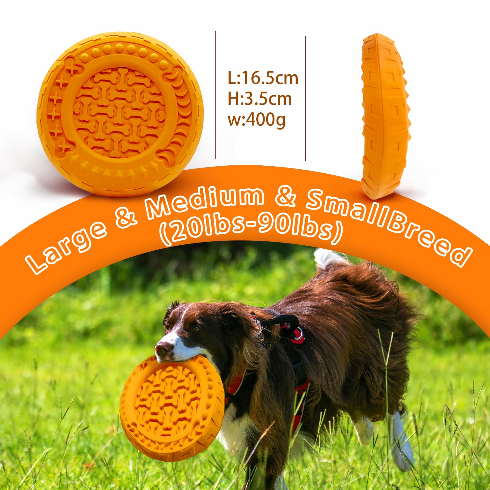 RUXAN Giocattoli Da Masticare Per Cani - Indistruttibile Squeak Interattivi Gioco Per Cane, Masticazioni Con Sapore Di Latte, Per Aggressivi Cani Di Piccoli/Medio/Grande Pulizia Denti, Verde - Foto 5