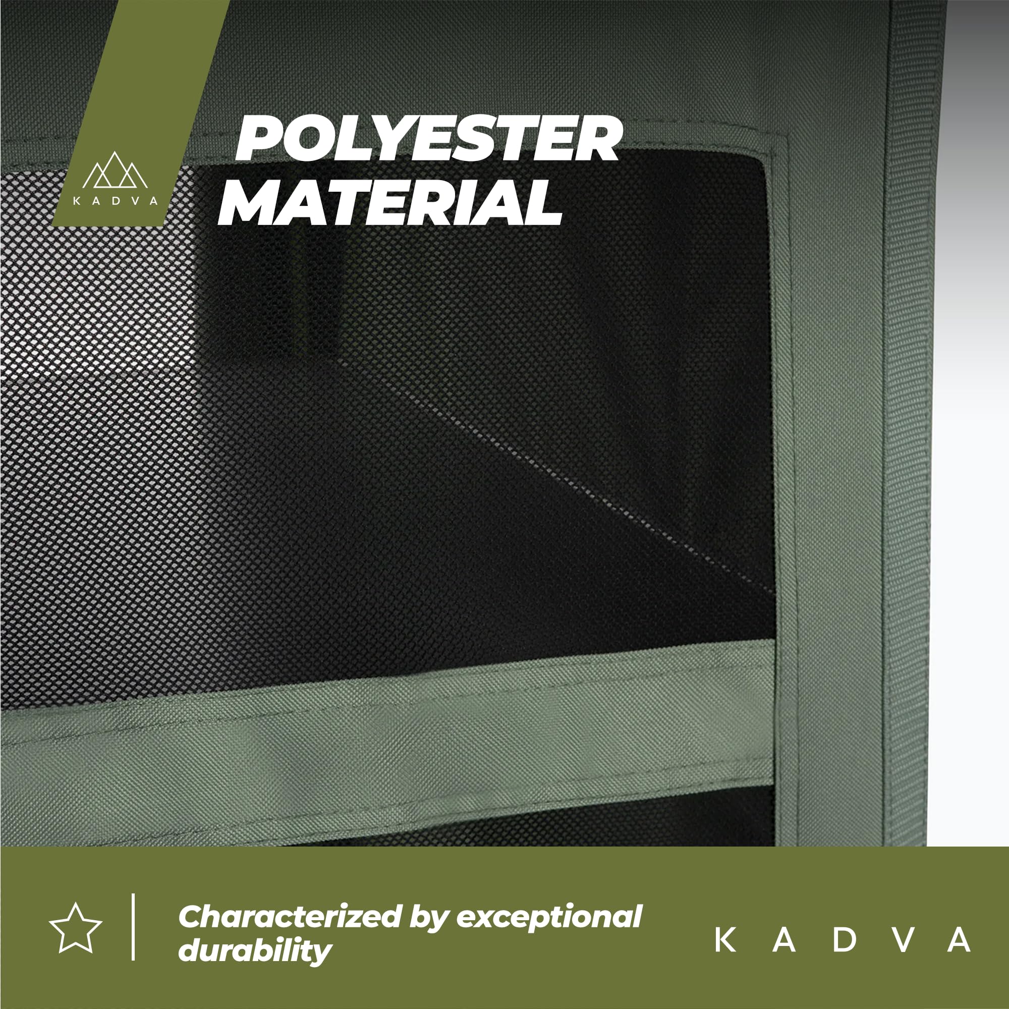 KADVA Camping Schrank CAMPShelf 24 Maße 66,5x90x139 cm Campingschrank aus strapazierfähigem Material Leichte und stabile Konstruktion Einfach aufzubauen und zu transportieren Farbe Grün