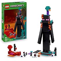 LEGO Minecraft 2in1 La Torre dell’Enderman – Giocattolo Modulare che si Trasforma in 2 Fortezze – con Mob dell’Enderman e un Portale del Nether – Regalo per Gamer, Bambini e Bambine da 9 Anni – 21279