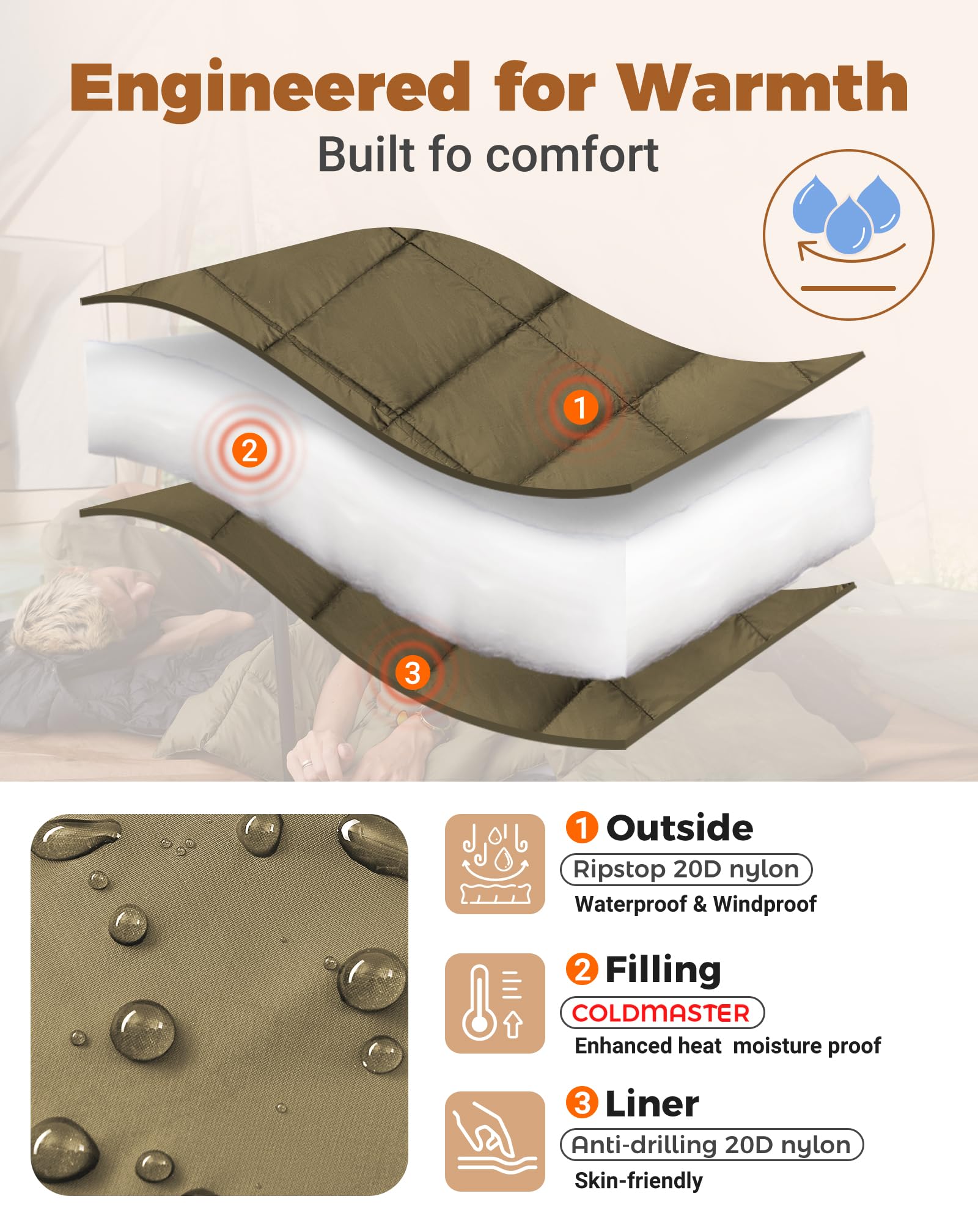 KingCamp Opblaasbaar bedframe, camping, luchtbed, luchtbank, outdoor, luchtbedframe, veldbed voor slaapmat, isolatiemat, matras