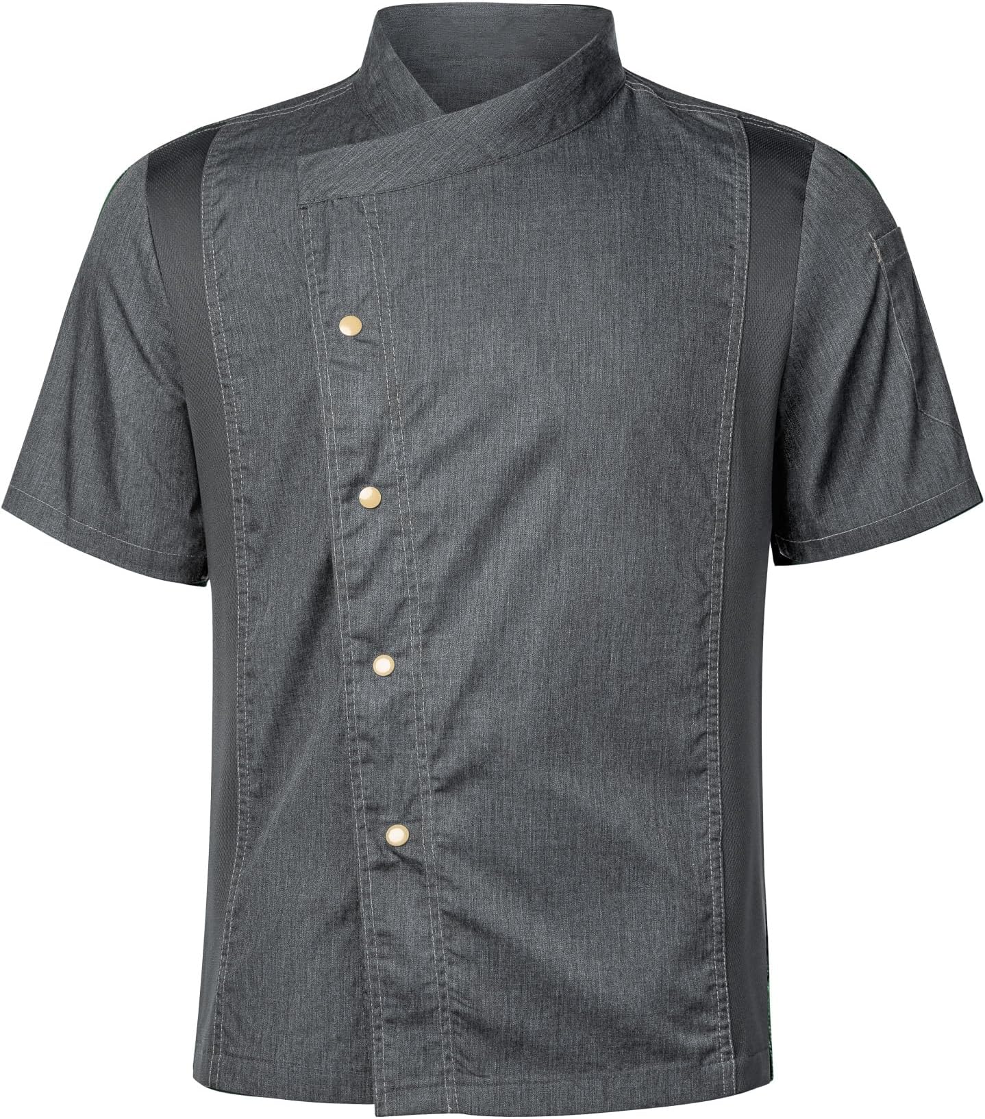 Unisex Chef Coat for Men Women Short Sleeves Solid Chef Jacket Hotel Restaurant Work Shirt Uniform