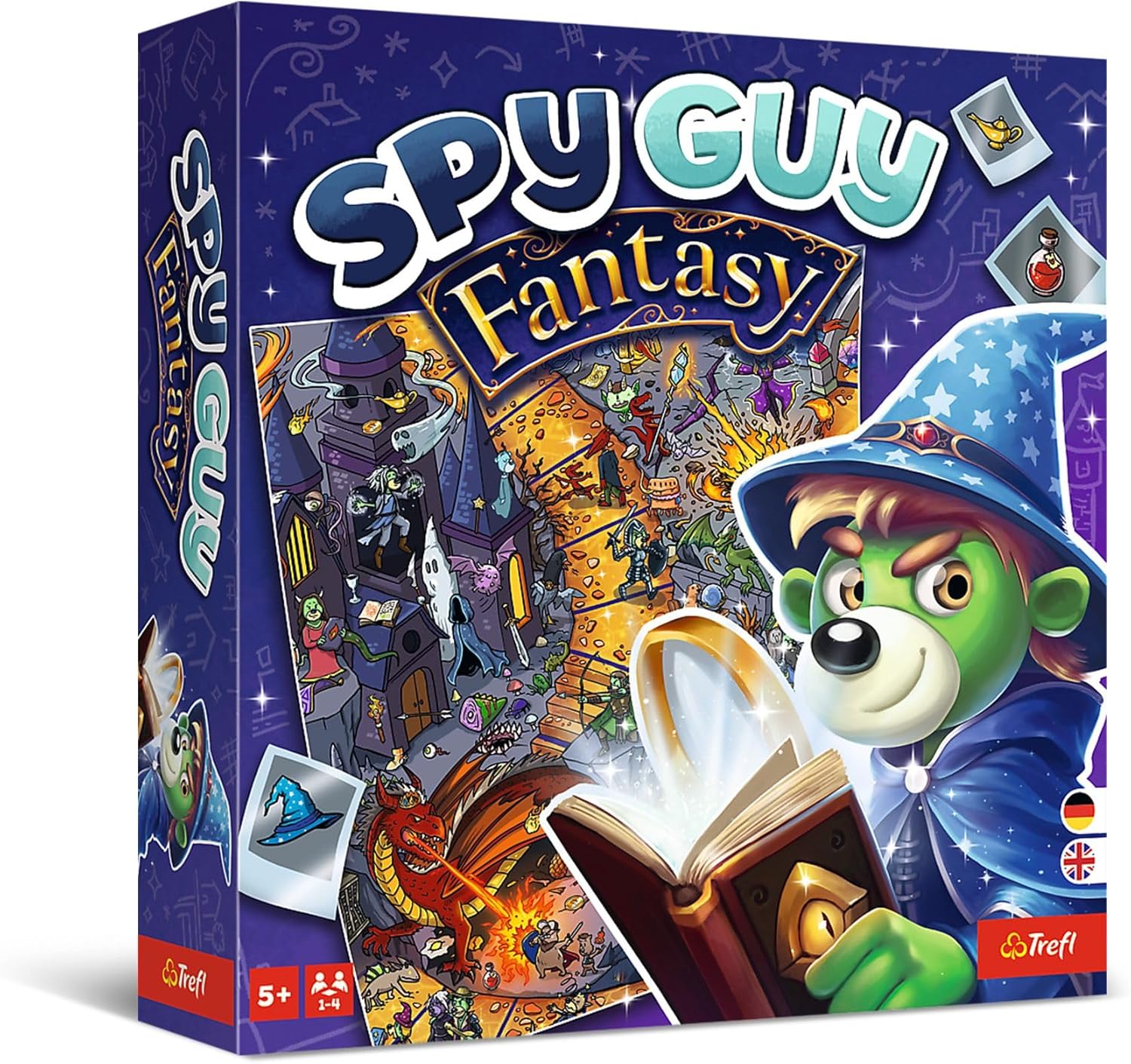 Trefl Spy Guy Fantasy Board Game Set in a World of Magic and Fairytale Creatures. Team Searching for Clues, Huge Cartoon Board, for Adults and Children Aged 5 and Over