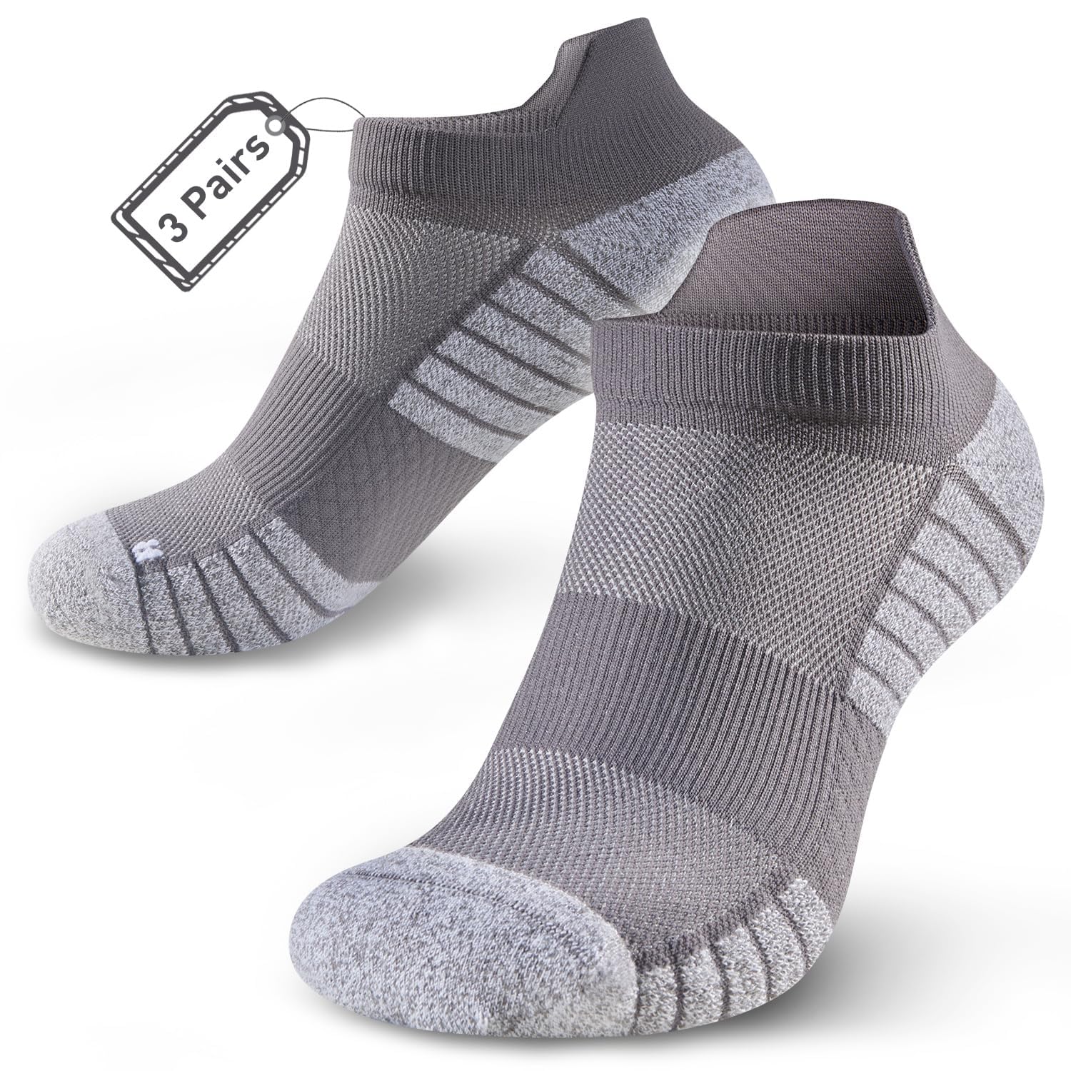 HUEGLO 3Paar Plantarfasziitis Socken Kompressionssocken Damen Herren Sport Unterstützen Wandersocken kompressionssocken Laufsocken Sportsocken Rutschfeste Anti Schweiß Socken