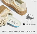LUCKY STEP Women's Platform Fashion Sneakers Retro Casual Comfortable Walking Shoes Thick Sole Stylish Classic Tennis Trainers