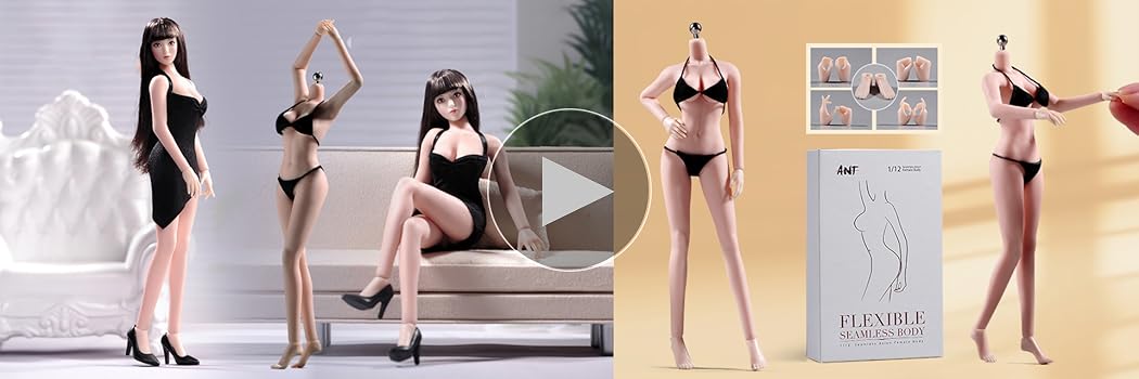 Amazon.com: 1/12 Scale Female Body, 6 inches Super Flexible Steel
