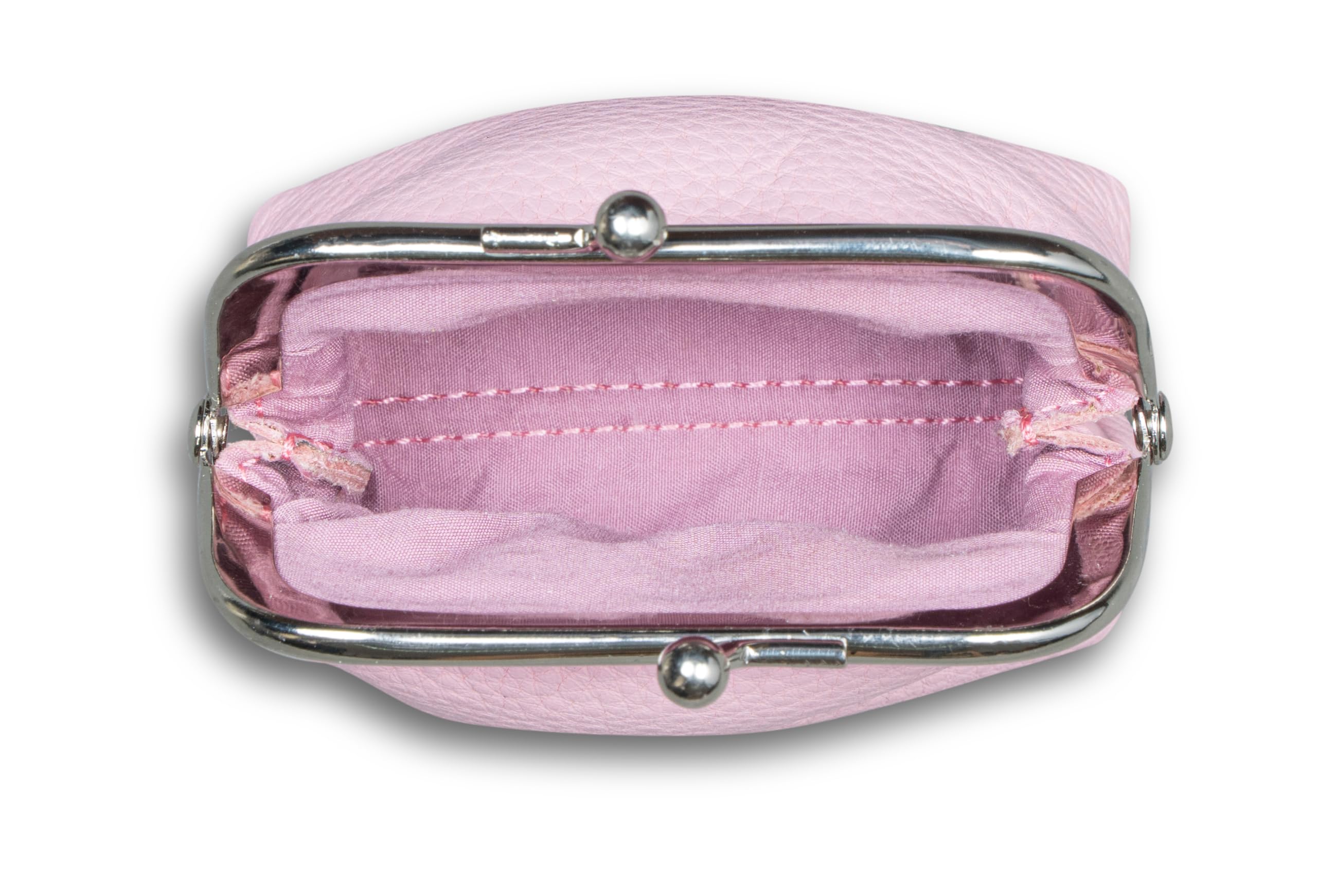 CALFNERO Genuine Leather Coin Pouch for Women & Men | Kiss Lock Coin Purse with Metal Frame Closure | Compact Mini Change Wallet for Coins, Keys & Small Essentials 3