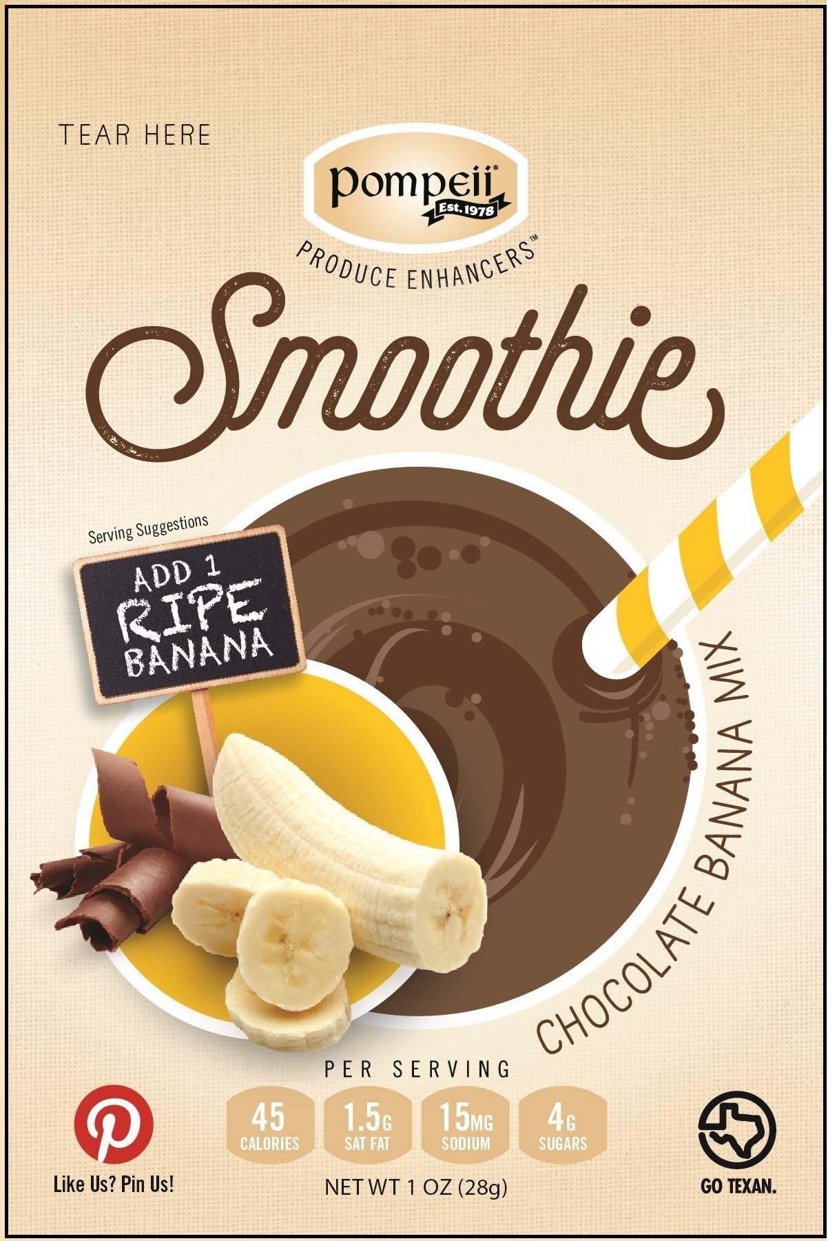 Produce Enhancers Chocolate Banana Smoothie 4 pack