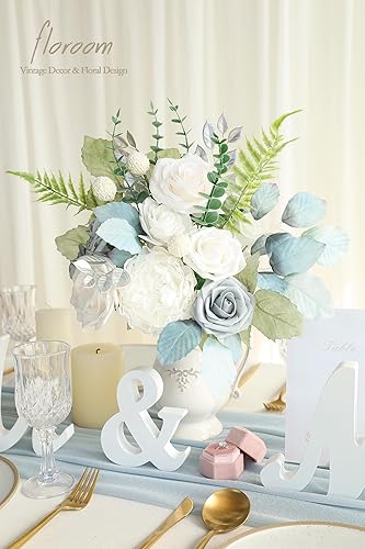 Miniatura 6 de Floroom Juego de cajas de tallos artificiales, 41 piezas con 6 tipos de púas de vegetación sintética para ramos de novia, bodas, arreglos florales,