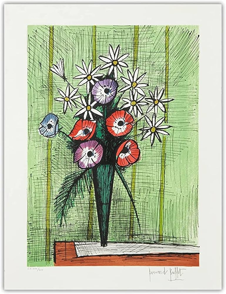 Amazon.co.jp: ベルナールビュッフェポスター《アネモネの花束 Amazon.co.jp: ベルナールビュッフェポスター《アネモネの花束