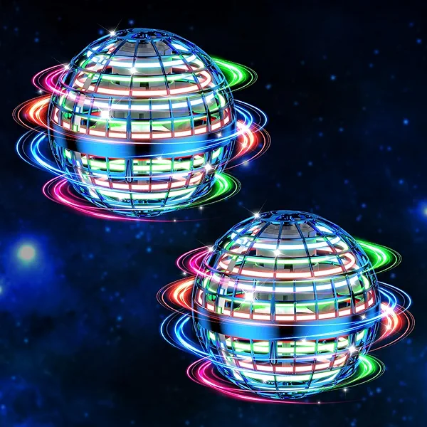 2PCS Flying Orb Ball Toy, Cosmic Globe Boomerang Hover Ball Galactic Fidget Spinner, Hand Drone Orbit, Cool Toys Gift for 6 7 8 9 10+ Year Old Boys Girls Teens Outdoor Toys