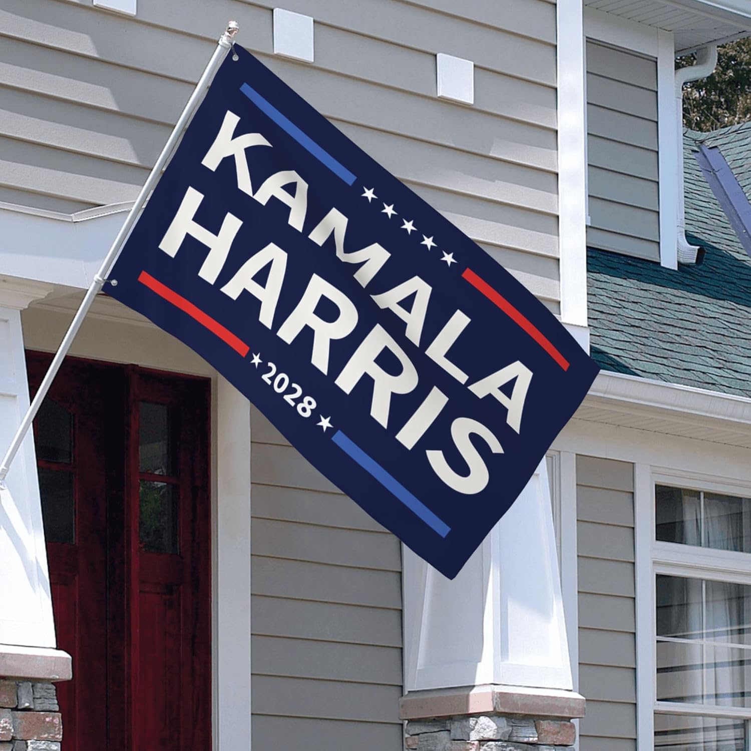 Kamala Harris 2028 Flag Harris for President Garden Flags for Outside 5x8 FT Yard Signs Banner Decor