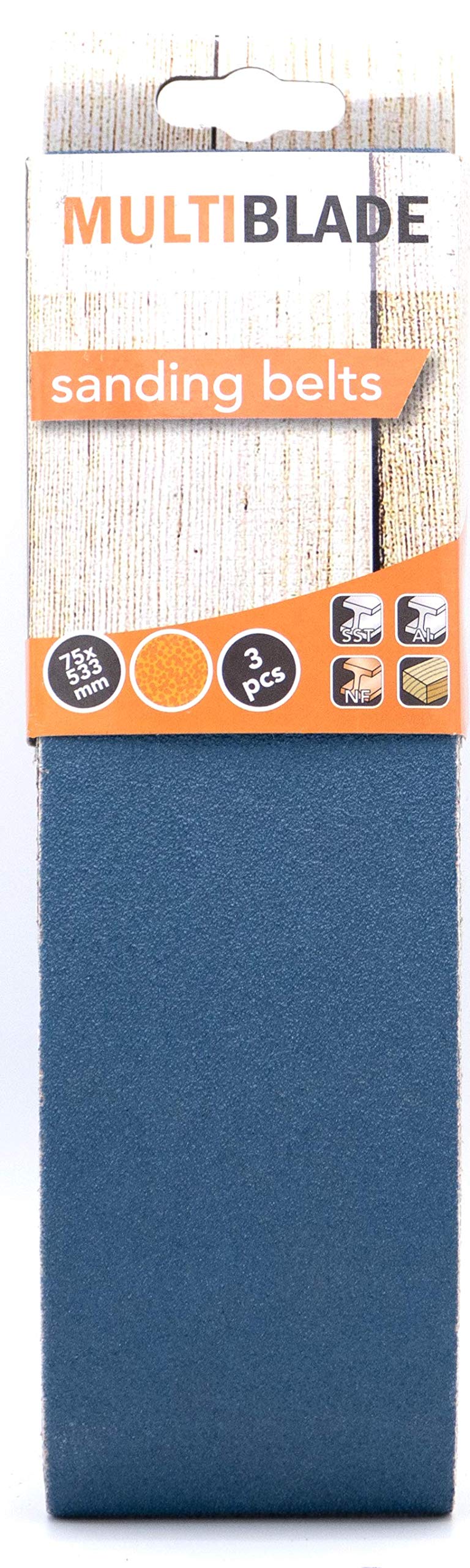 Multiblade Schleifbänder Zirkonia 75x533mm - 3er Set Korn 100 Für Holz & Metall
