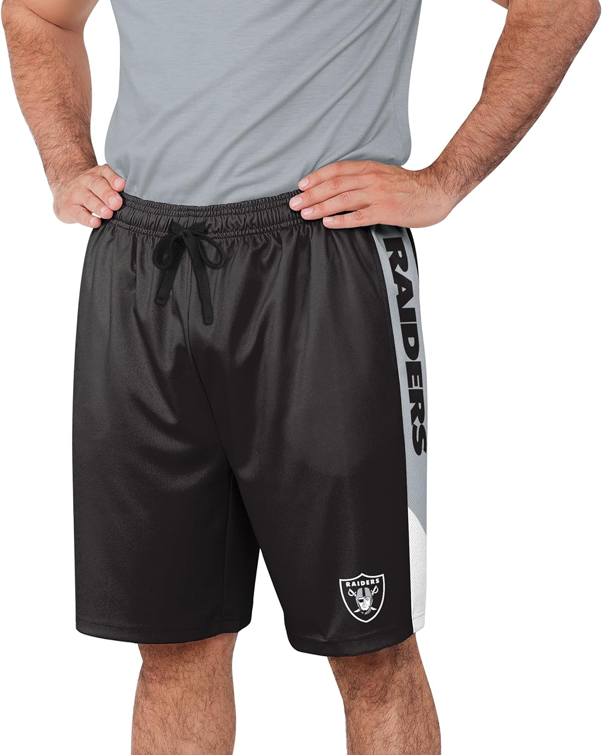 FOCO NFL Mens NFL Team Logo Side Stripe Training Shorts