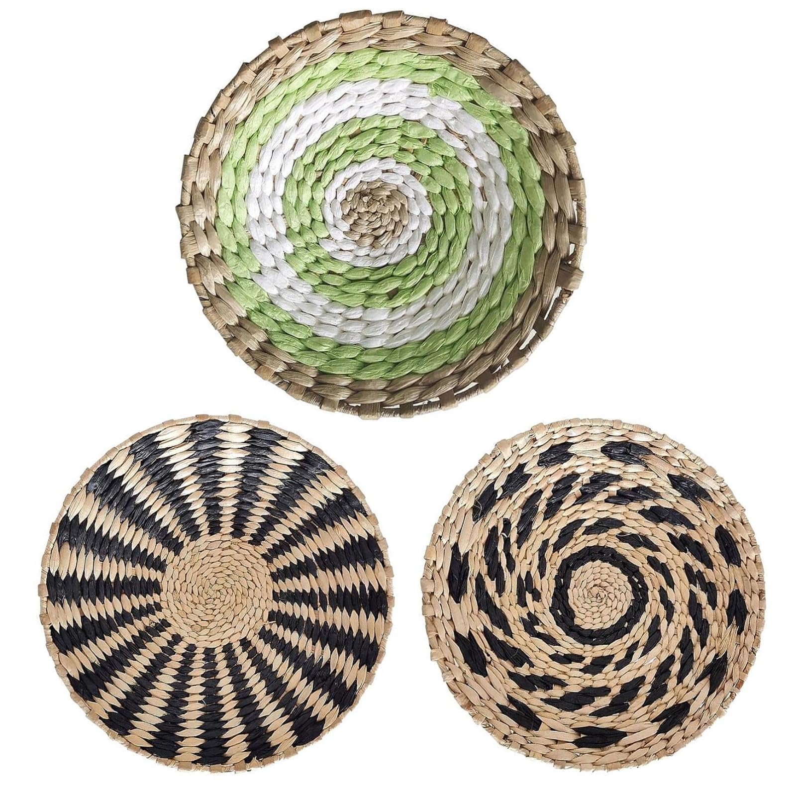 Cesto Fiori In Rattan Da Appendere Monsully 26x20cm - Decorazione Parete Per Casa E Giardino - Foto 8