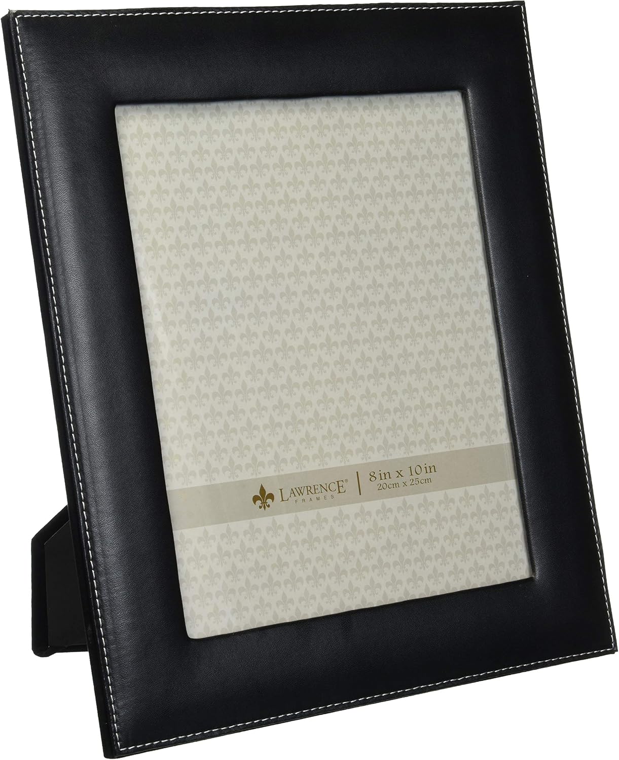 Lawrence Frames Black Leather 8 by 10 Picture Frame