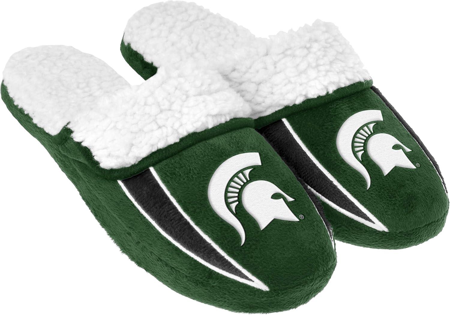 FOCO Mens NCAA College Team Logo Moccasin Slippers : Clothing