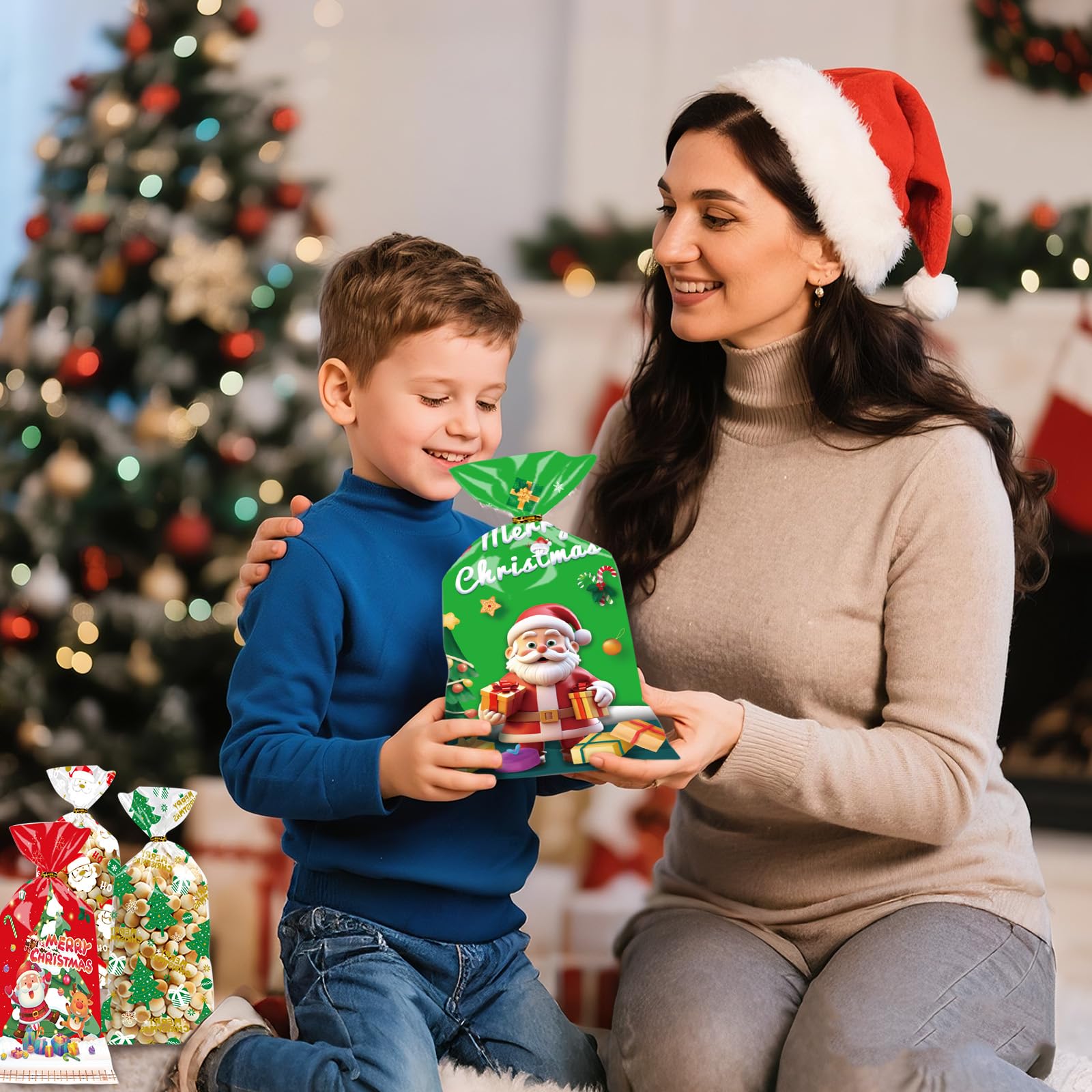 Gadpiparty 100pezzi Sacchetti Di Cellophane Pasquali Per Dolcetti e Caramelle Sacchetti Per Biscotti e Snack Confezione