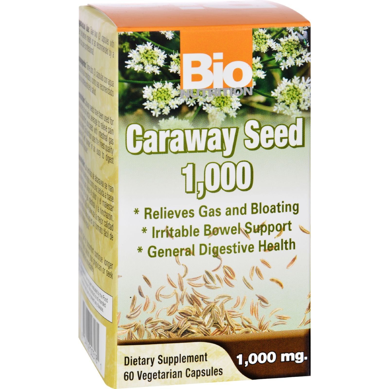 Bio Nutrition Caraway Seed 1 000 mg - 1000 mg - 60 Vegetarian Capsules