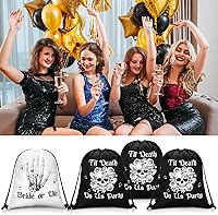Vista 4 de Amylove 7 bolsas con cordón para despedida de soltera o muerte, bolsas con cordón para despedida de soltera, suministros de despedida de soltera