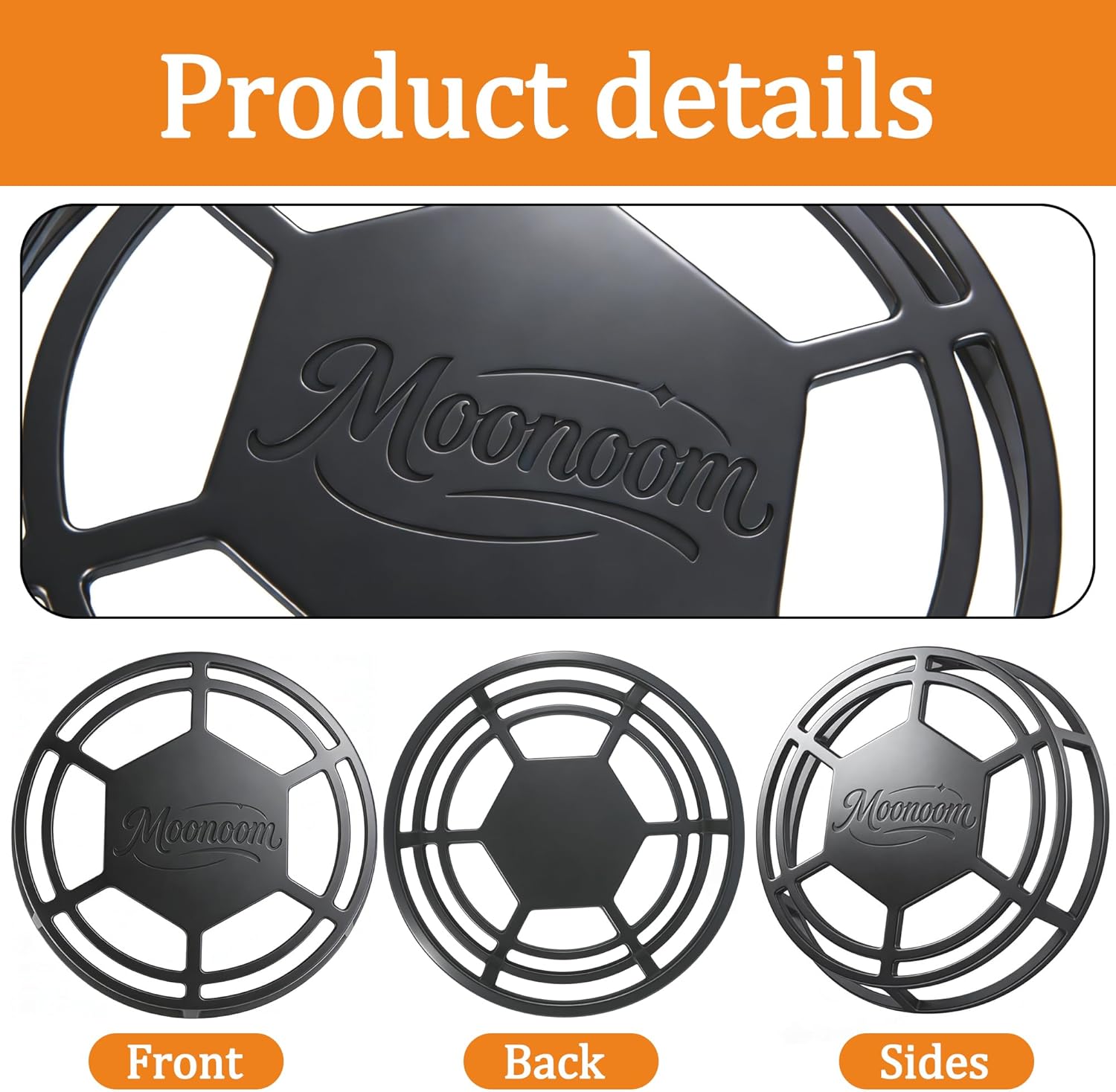 moonoom Cast Iron Heat Diffuser, Heavy Duty Gas Stove Simmer Plate, 9.3 inch Cooking Even Heat Diffuser for Kitchen Slow Cooking Making Soup Temperature Control