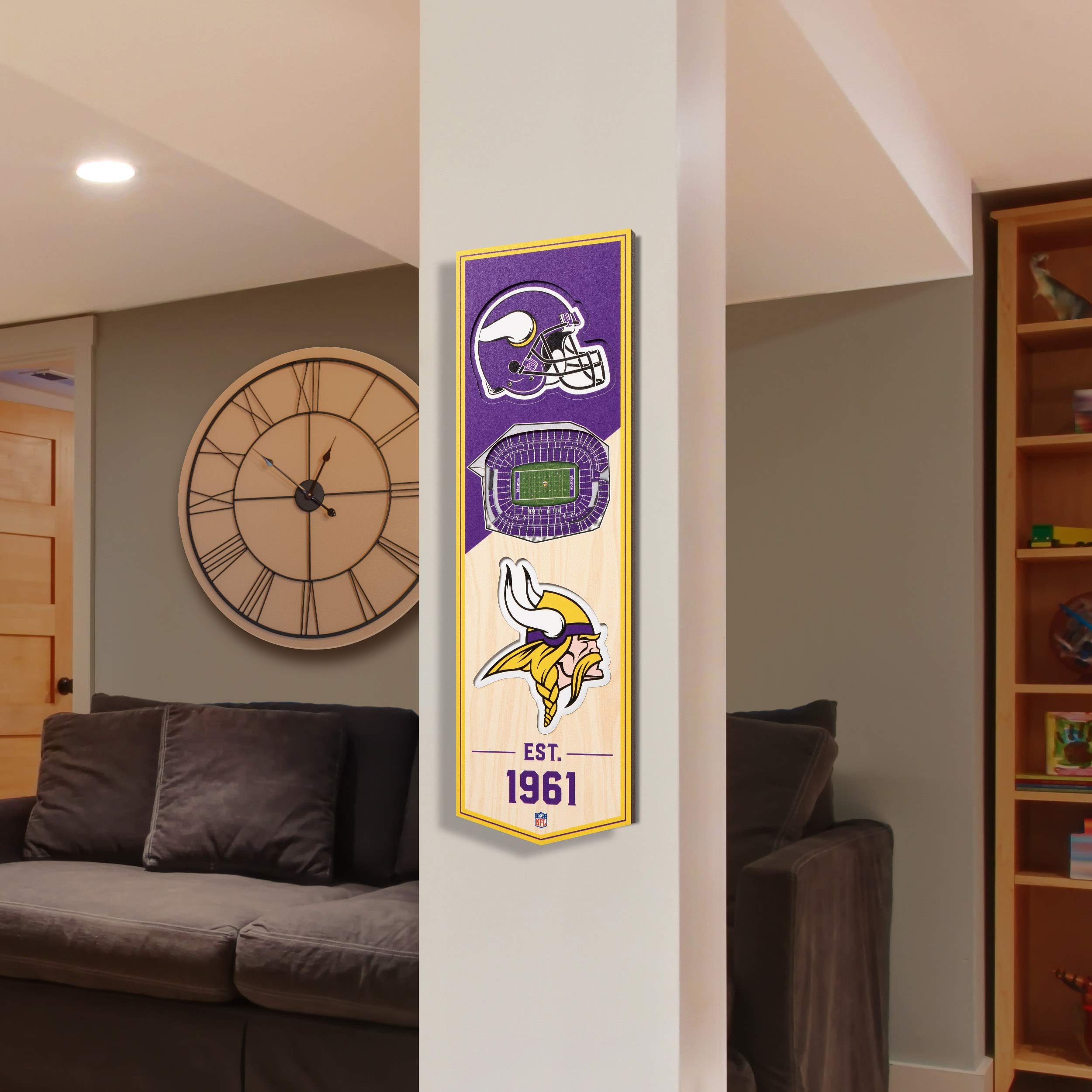 YouTheFan NFL - Striscione per Stadio 3D, 15 x 40 cm