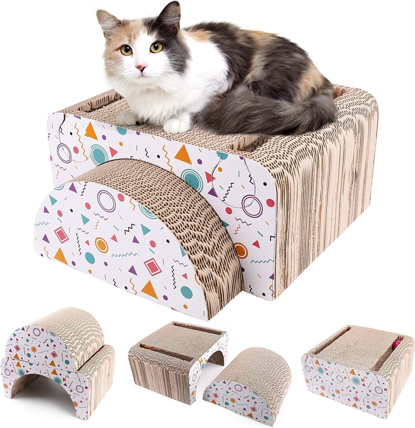Emily Pets Cat Scratching Cardboard Reversible Pad Cat Scratcher Ball with Removable Cat Scratching Board with Catnip Large Wide Corrugated Lounge Scratchers Board for Indoor Cats (B0BRSJ77TT) Amazon Price History, Amazon Price Tracker