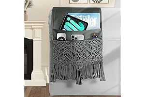 Joywell Boho Chair Arm Caddy - Macrame Sofa Armrest Organizer for Living Room Decor