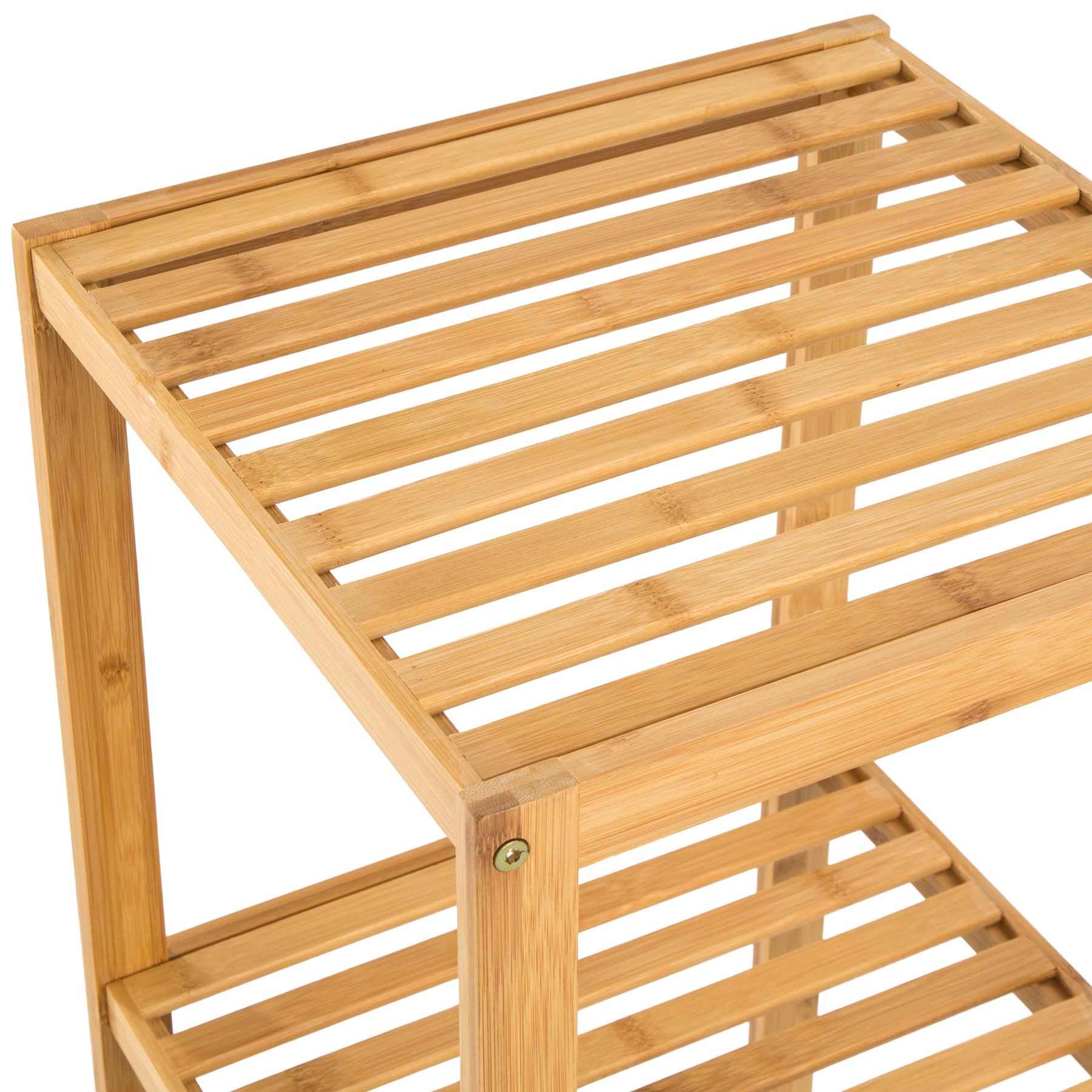tectake Étagère Debout Salle de Bain Bois de Bambou - diverses modèles - (5 Niveaux | 33x33x141 cm | No. 401646)