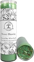 Money Drawing Scented 7 Day Soy Herbal Spell Candle (Fixed) | Handmade with Herbs & Essential Oils | Wealth, Abundance, Prosperity Rituals | Wiccan, Pagan, Hoodoo, Magick Rituals & Spells