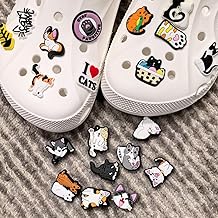 Lot of 20pcs Cat Shoe Charms and Pins - Cool and Cute - PVC - for Sandals and Shoe Decoration