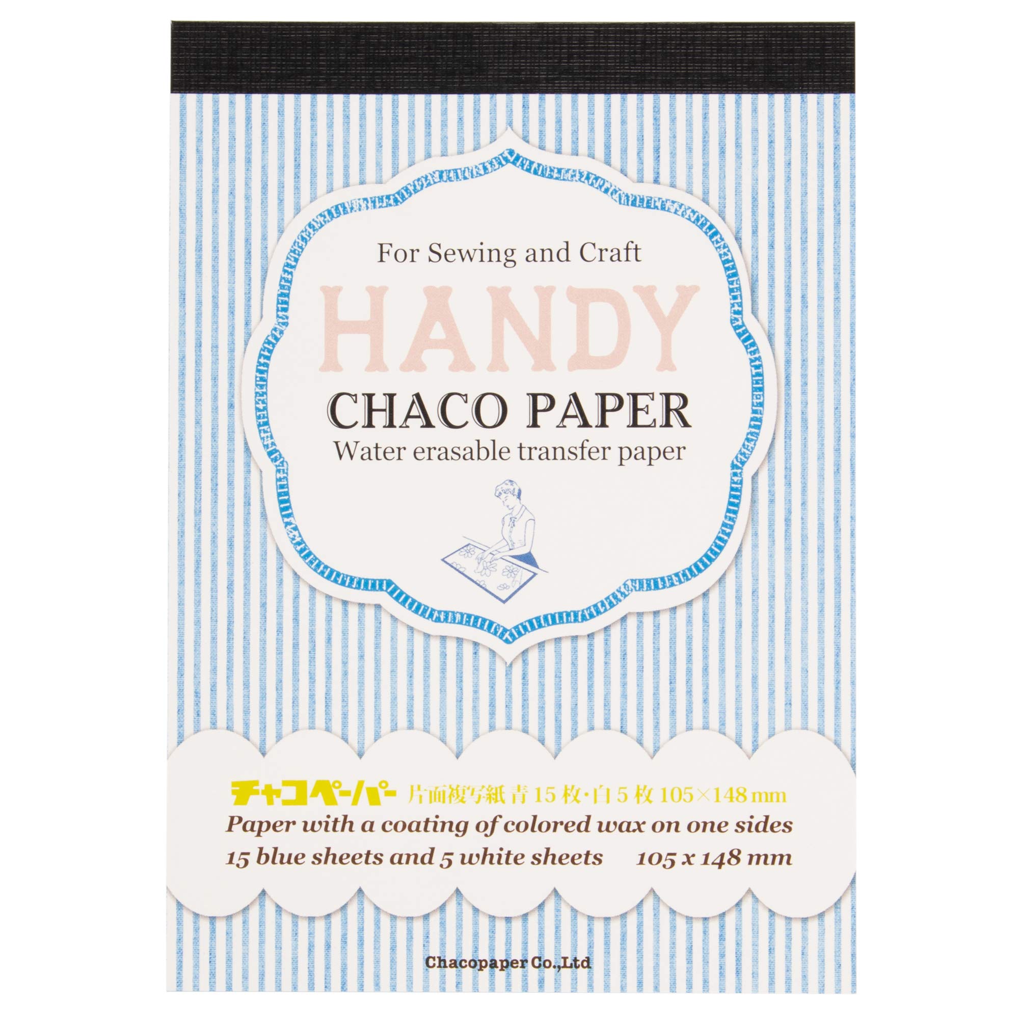 Chaco Paper Co., Ltd Papier Handy Chaco un c?te bleu 1.5. Feuilles blanches 5. pieces CY-A6. 1.05.X1.4.8.mm