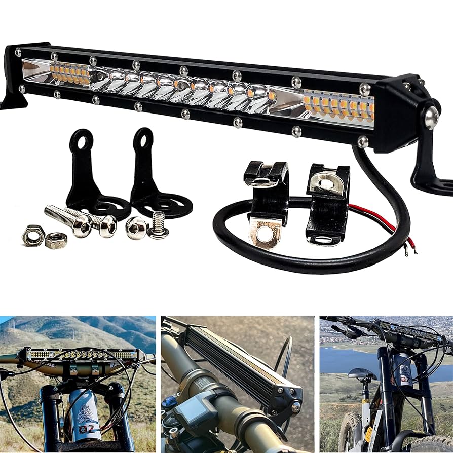 Amazon.com: OZ-USA E Bike White Amber Dual LED Light Bar