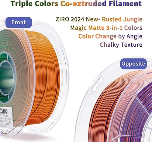 Miniatura 9 de ZIRO Filamento PLA de 0.069 pulgadas, filamento de impresora 3D brillante sedoso multicolor, cambio de degradado de color, cambio de color más
