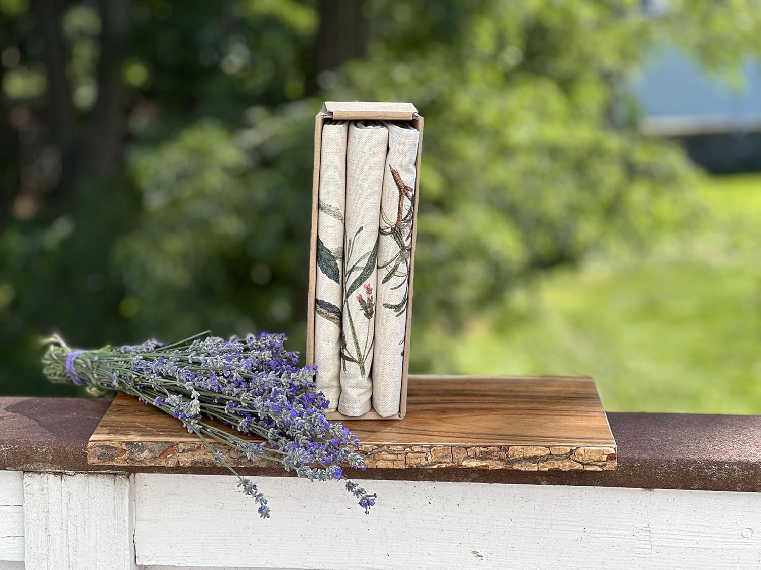 Grand Duchy - Fine Linen Kitchen Tea Towels - Set of 3 - Linen Cotton Blend - Soft, Useful, Beautiful for Kitchen, Dining, Cooking - 23'' x 17.5'' - Make A House A Home - Made in Europe (Lavender)