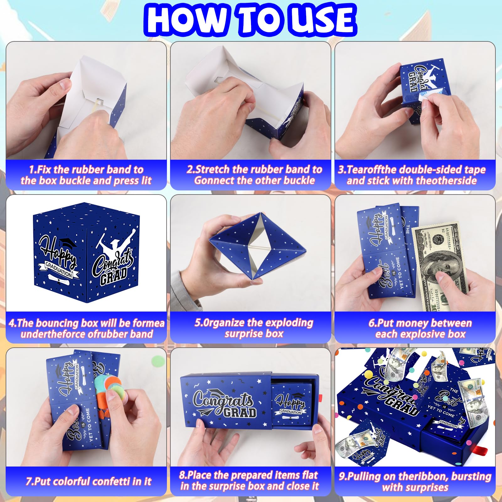 Snapklik.com : WenmthG Graduation Surprise Gift Box Explosion For Money ...