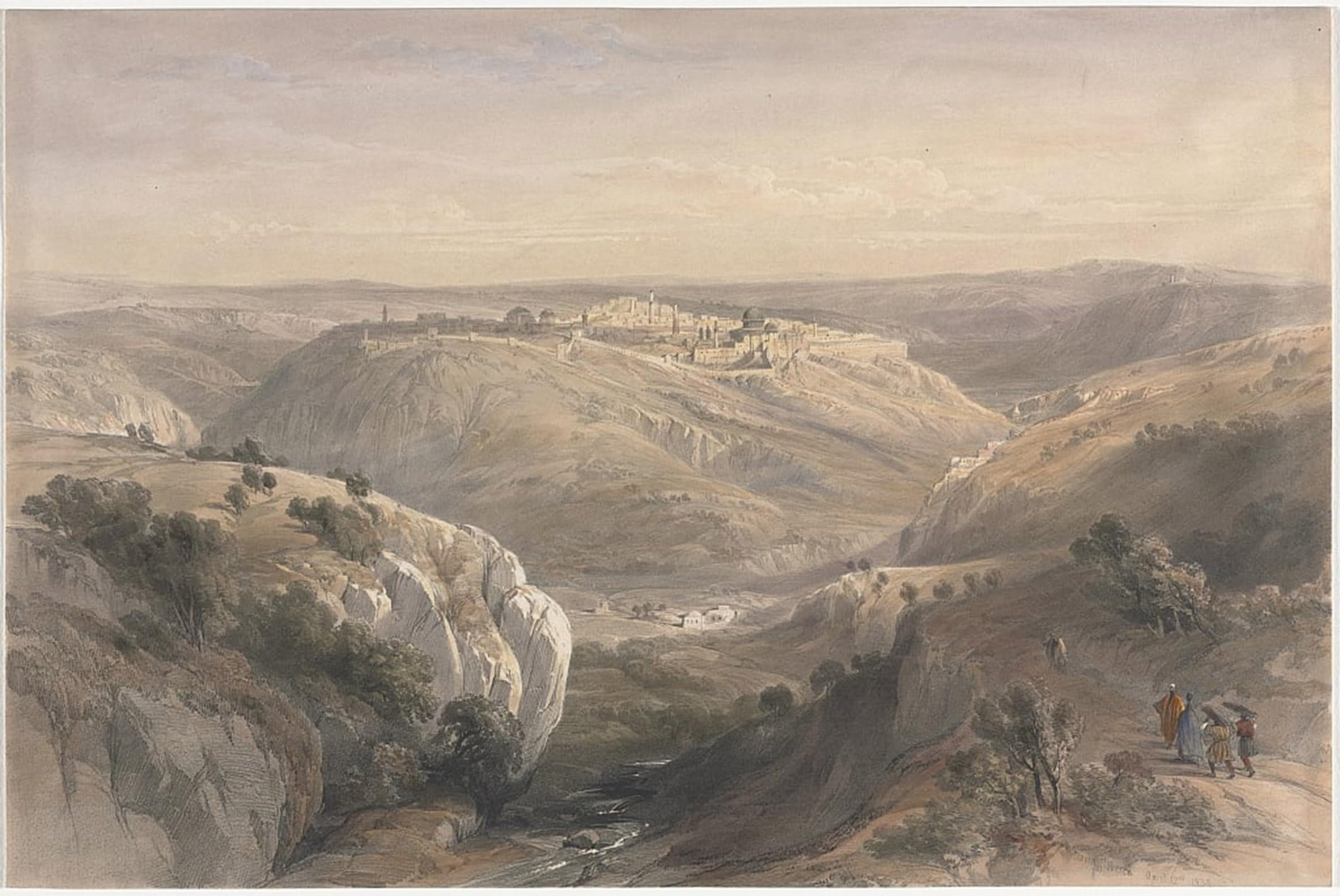 SERENDIPITP Retro Picture Poster Wall Art Pictures Painting Jerusalem by David Roberts Wall Art Canvas Print for Wall Decor 60x90cm