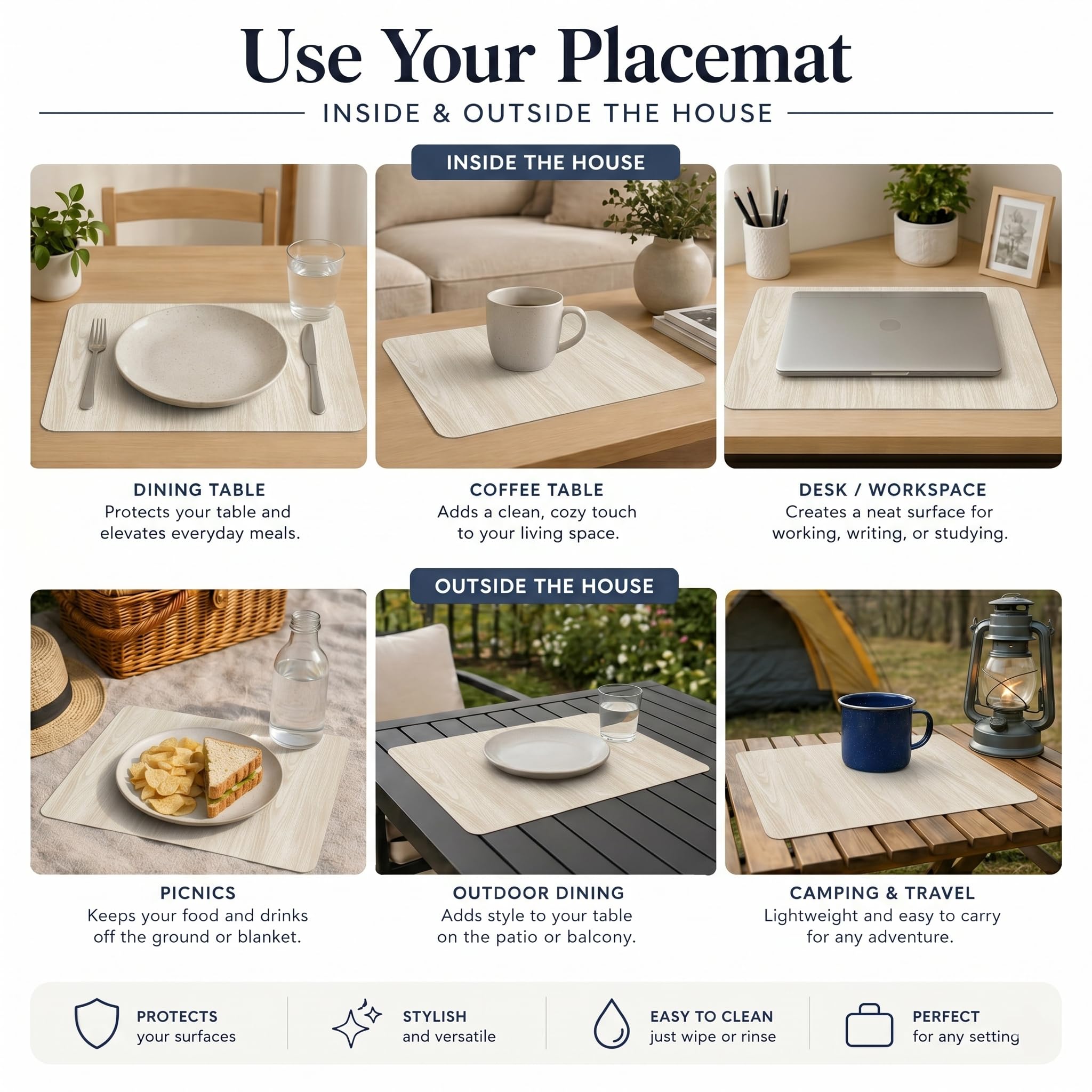 RichAxis G Beige Placemats - Protect & Style Your Table -7