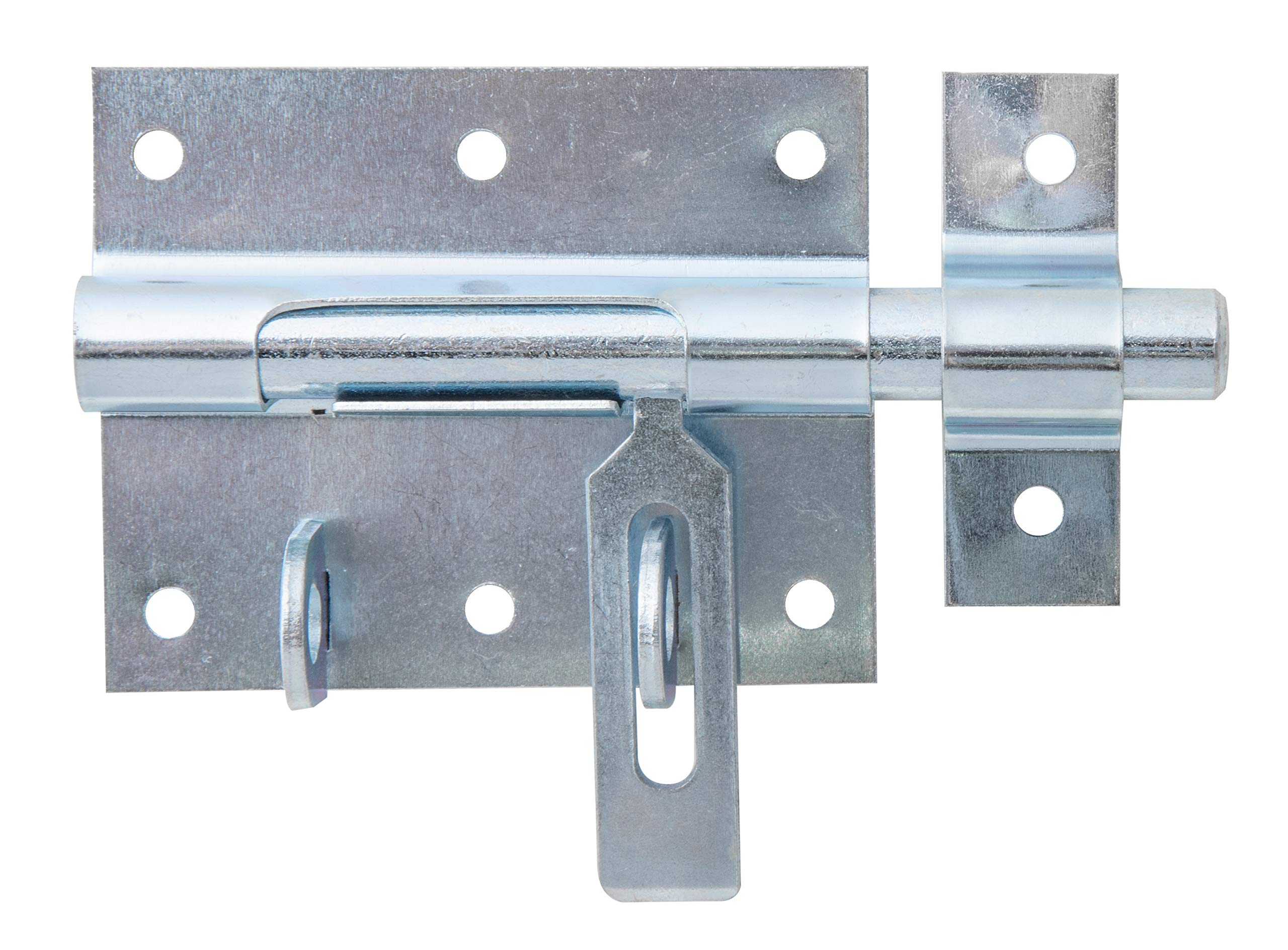 GAH-Alberts Alberts 137083 Lock Bolt with Fixed Loop Plate 80 x 64 mm Bolt Diameter 11.5 mm Total Length 116 mm Blue Galvanised