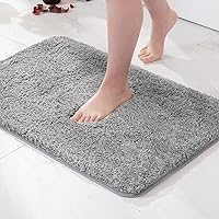 Vista 45 de MIULEE Alfombras de baño naranjas en forma de U, de microfibra suave y absorbente, antideslizantes, de secado rápido, esponjosas, para base