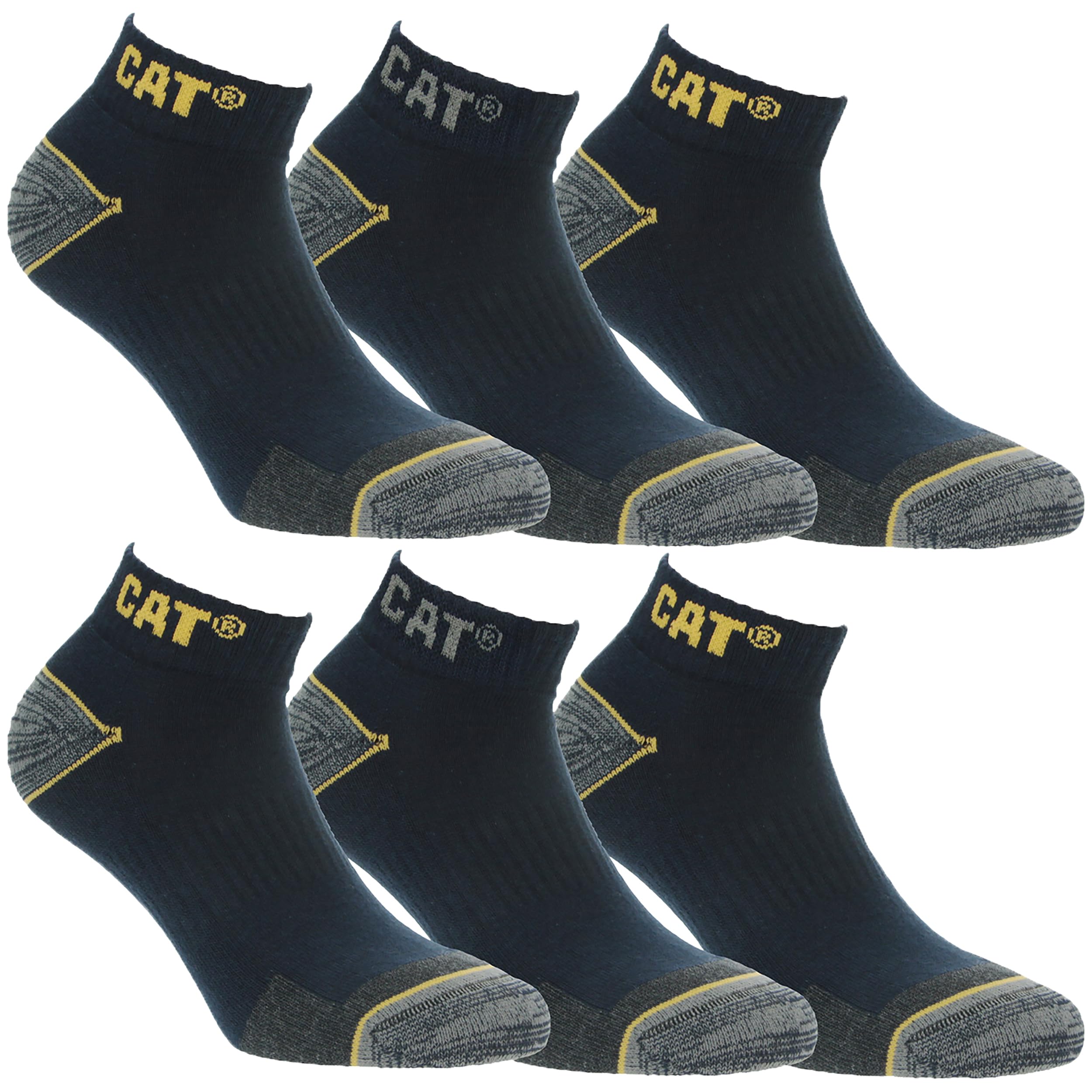 Cat Men's Blue Caterpillar Work Sneaker Socks Size 9-11