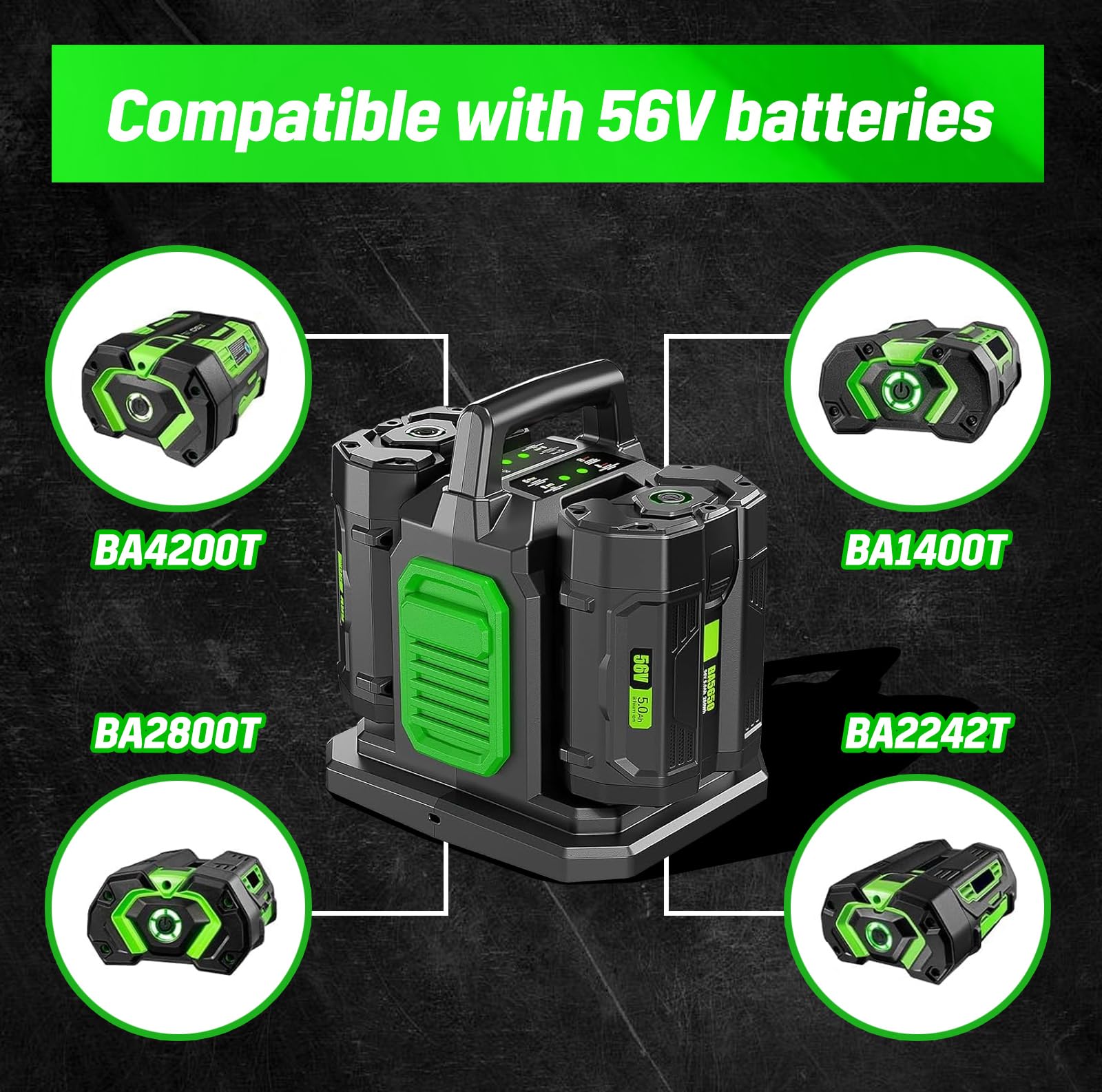 Supowill CH2800D Dual Charger Replacement For EGO 56V Battery - View #9
