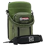 NATURE PIONEOR Water Bottle Holder with Adjustable Strap - Half/One Gallon (64/128oz) Insulated Water Bottle Sling Carrier with Phone Pocket & Paracord Handle, Outdoor Camping, Hiking, Gym