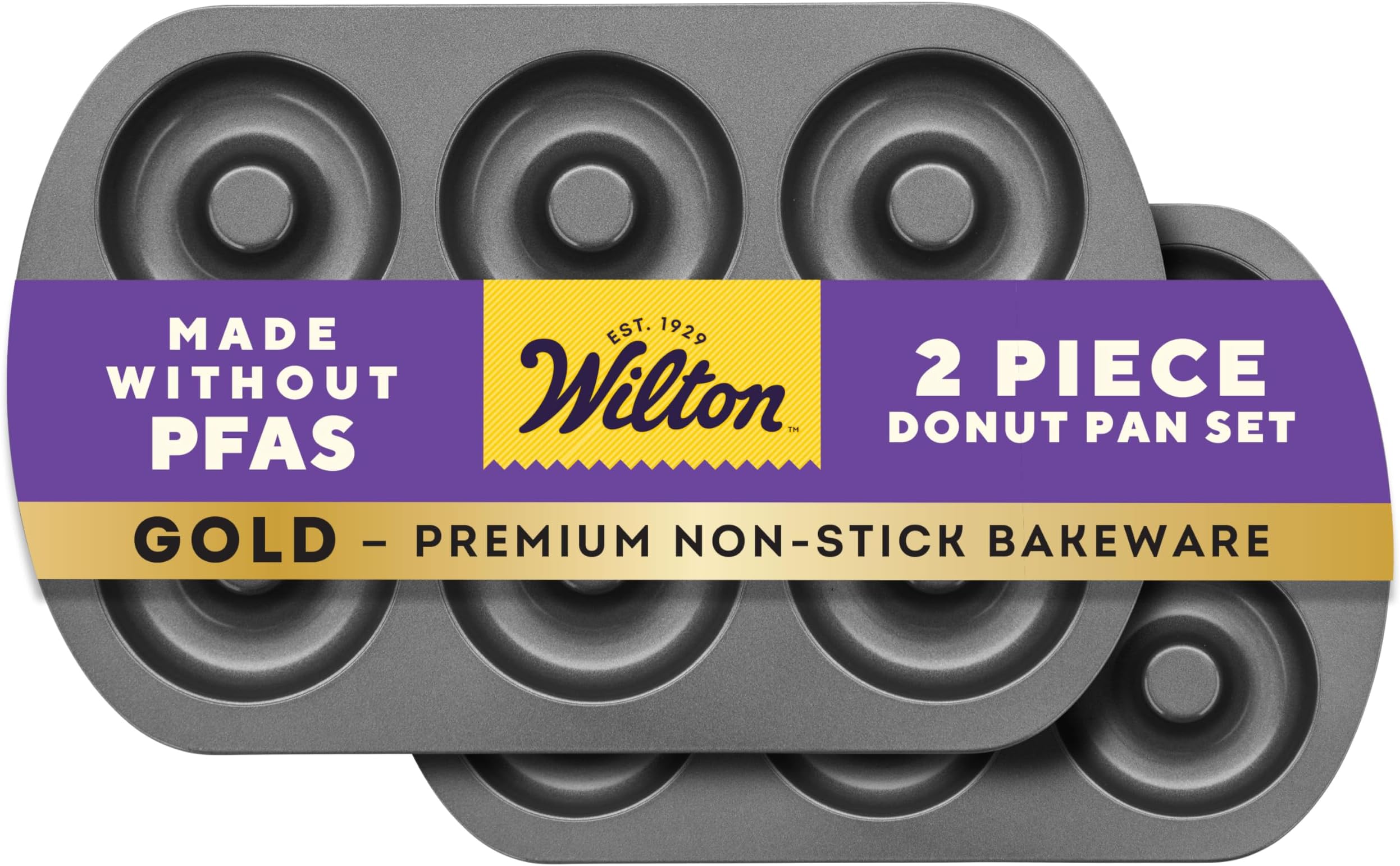 Wilton Non-Stick 6-Cavity Donut Baking Pans 2 Pack 2105-1620